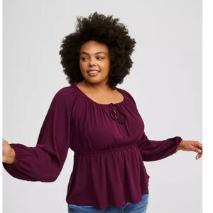 Torrid Women's Blouse in Deep Plum